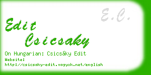 edit csicsaky business card