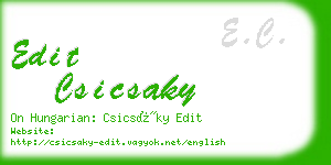 edit csicsaky business card